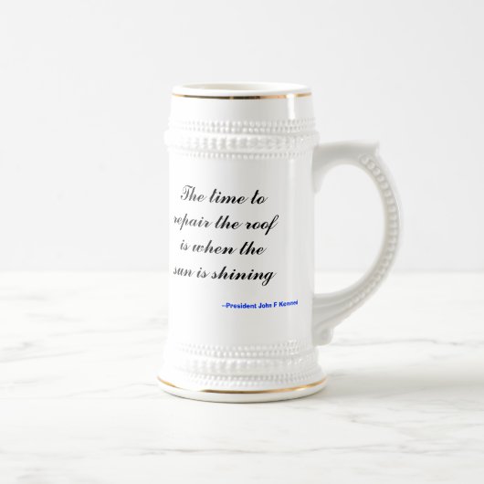 屋根を修理する時期は太陽が…あるときです ビールジョッキ (右)