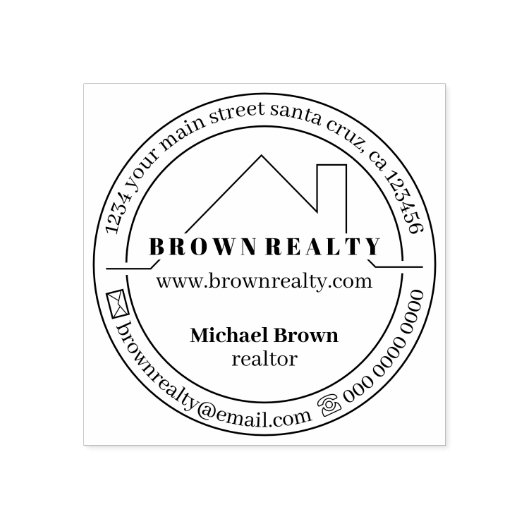 屋根を円形に配置 ラバースタンプ (インプリント)