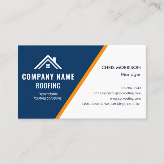 屋根カスタム葺き工事業者住宅修理会社 名刺 (正面)
