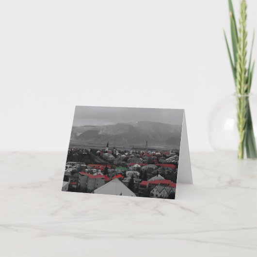 屋根カラフルの屋根窓 カード (正面)