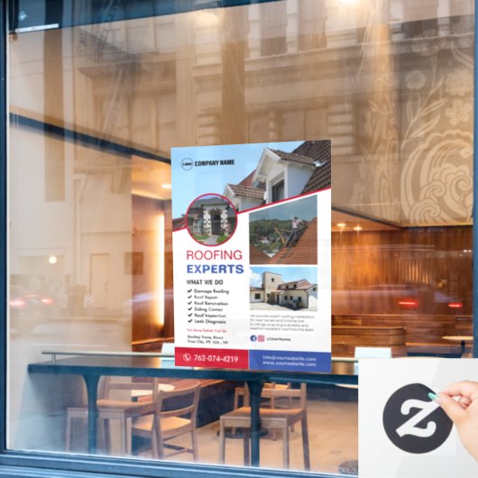 屋根サービスカスタム ウィンドウサイン (カフェ窓)