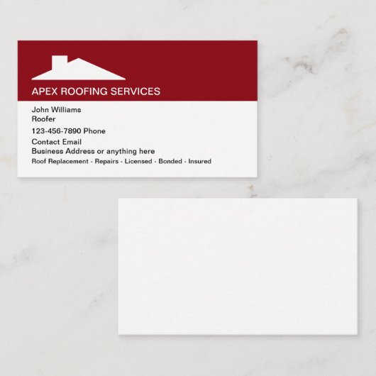 屋根サービスモダンシンプル名刺 名刺 (正面/裏面)