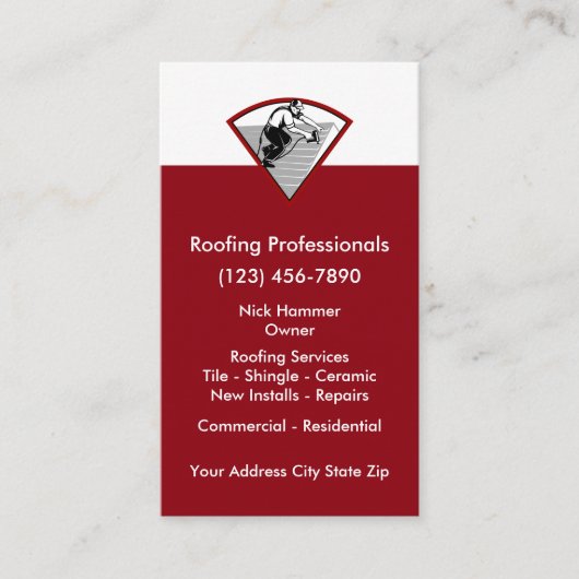 屋根サービス 名刺 (正面)