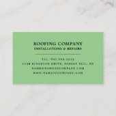 屋根スタイリッシュ、屋根、屋根請負業者 名刺 (裏面)