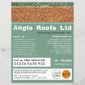 屋根タイル、屋根、屋根請負業者広告の チラシ (正面)