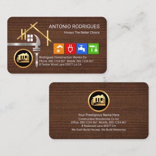 屋根トラスの手利器用ツール 名刺 (正面/裏面)