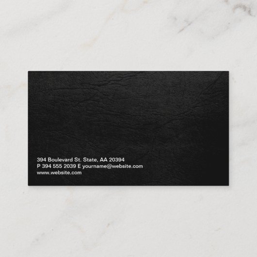 屋根プロパティのホームロゴ | 白い大理石タイル 名刺 (裏面)