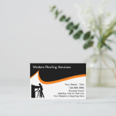 屋根モダンサービスはっきりしたデザイン 名刺 (スタンド正面)