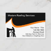 屋根モダンサービスはっきりしたデザイン 名刺 (正面)