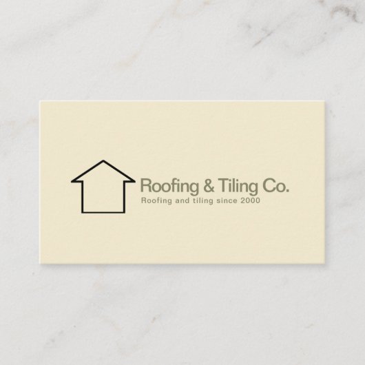 屋根モダンタイル会社のロゴ 名刺 (正面)
