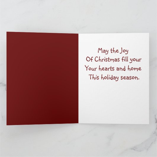 屋根上のサンタ カード (内部)