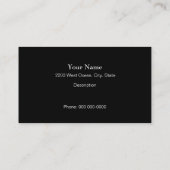 屋根付き名刺（黒） 名刺 (裏面)