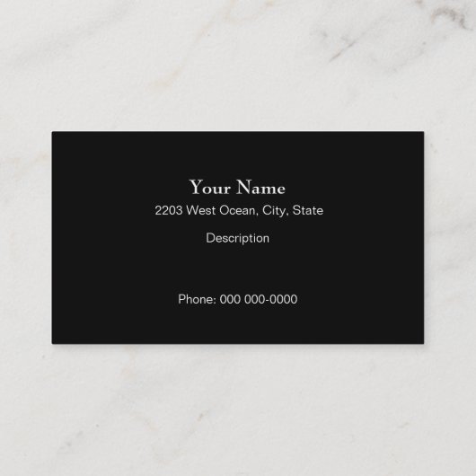 屋根付き名刺（黒） 名刺 (裏面)