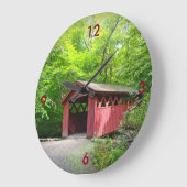 屋根付き橋壁時計 ラージ壁時計 (傾斜)