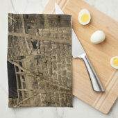 屋根付き橋 キッチンタオル (四つ折り)