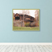 屋根付き橋 キャンバスプリント (インサイチュ (ウッドフロア))