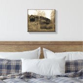 屋根付き橋 キャンバスプリント (インサイチュ (寝室))