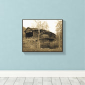 屋根付き橋 キャンバスプリント (インサイチュ (ウッドフロア))