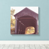 屋根付き橋 キャンバスプリント (インサイチュ (ウッドフロア))