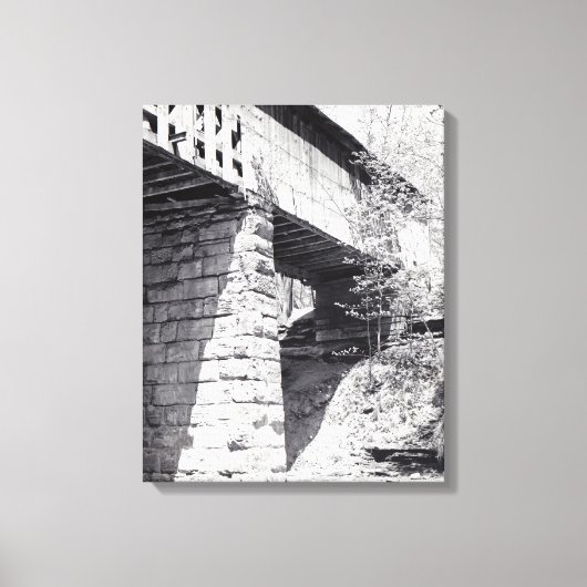 屋根付き橋 キャンバスプリント (正面)