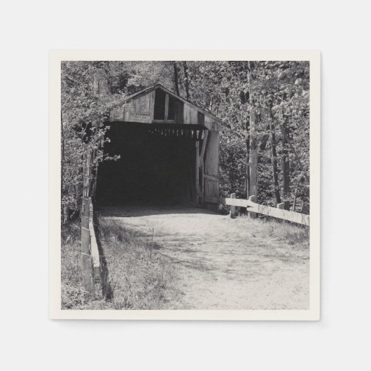 屋根付き橋 スタンダードカクテルナプキン (正面)