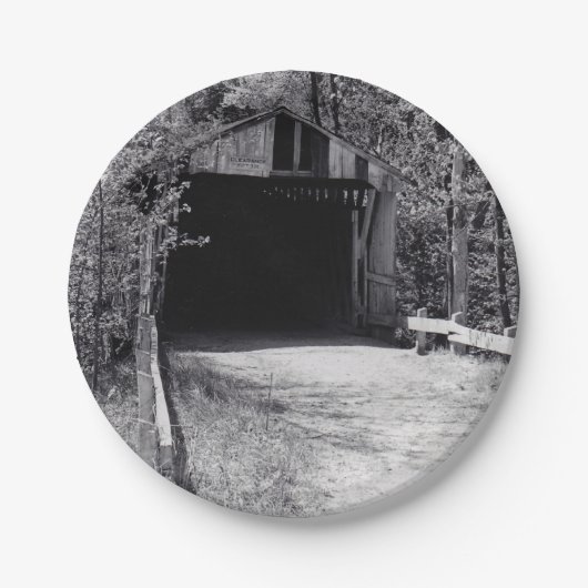 屋根付き橋 ペーパープレート (正面)