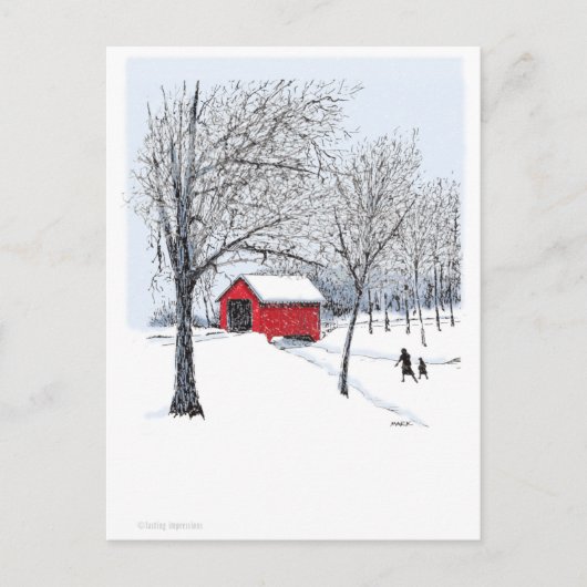 屋根付き橋 ポストカード (正面)