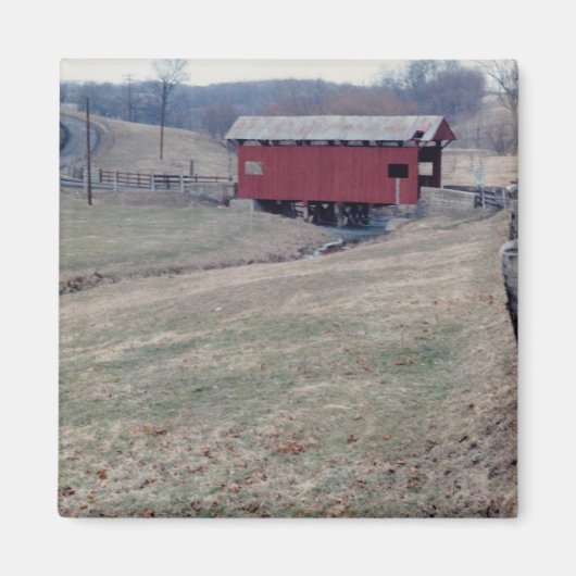 屋根付き橋 マグネット (正面)