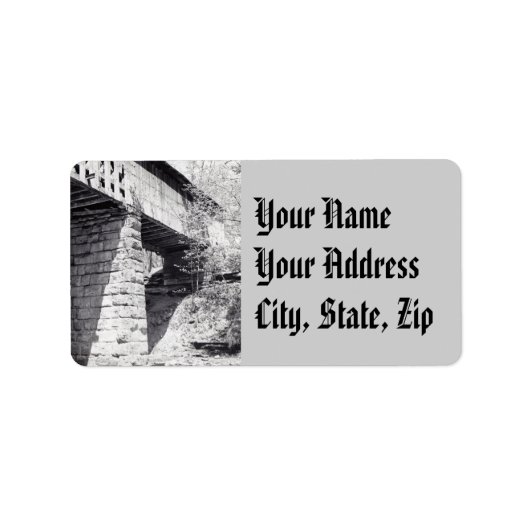 屋根付き橋 ラベル (正面)