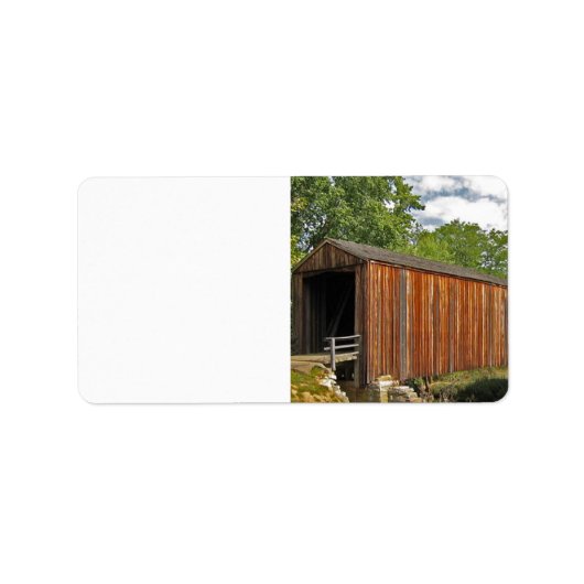 屋根付き橋 ラベル (正面)