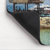 屋根付き橋、海辺 マウスパッド (コーナー)