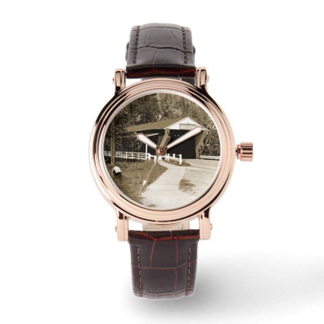 屋根付き橋 腕時計 (正面)