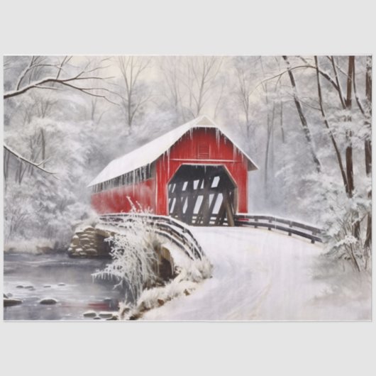 屋根付き橋 薄葉紙 (正面)