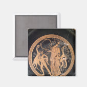 屋根付き赤姿の花瓶 マグネット (正面/裏面)