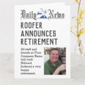 屋根付き退職カードを個人用に カード (黄色い花)