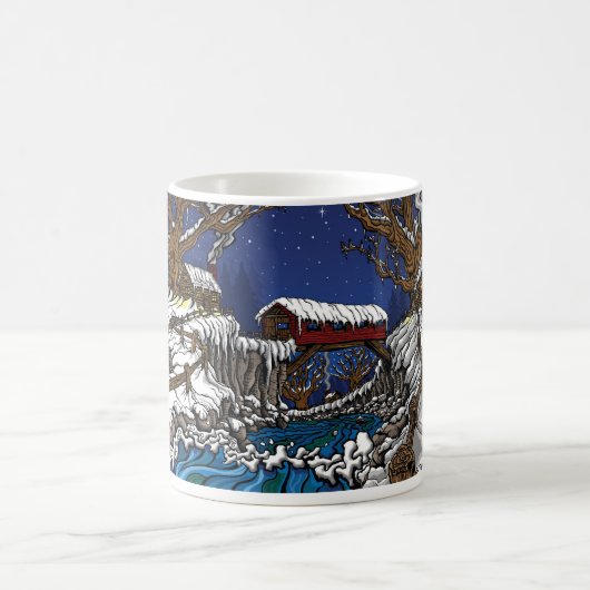 屋根付橋のコーヒー・マグ コーヒーマグカップ (中央)