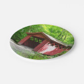屋根付橋の紙皿 ペーパープレート (アングル)