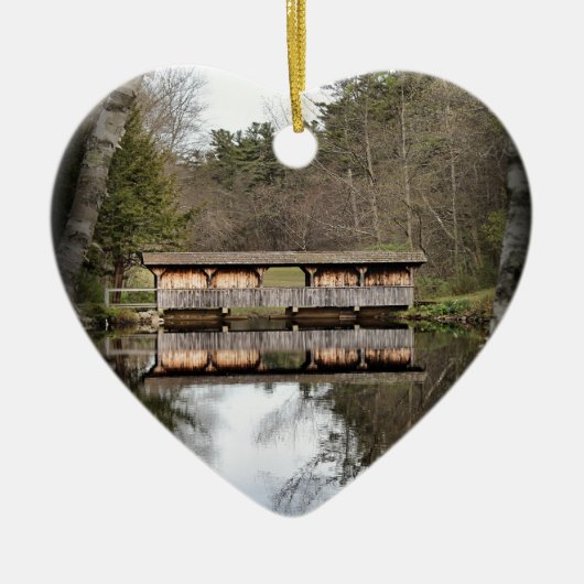 屋根付橋 セラミックオーナメント (正面)