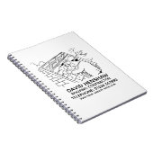 屋根作業員または屋根工事請負業者ノートブック ノートブック (右側)