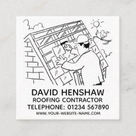 屋根作業者又は屋根工事請負業者 スクエア名刺