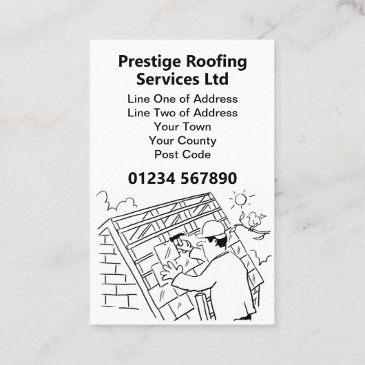 屋根修理と屋根 名刺 (裏面)