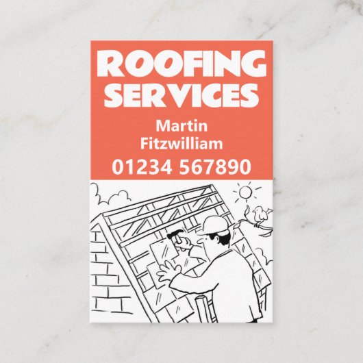 屋根修理と屋根 名刺 (正面)