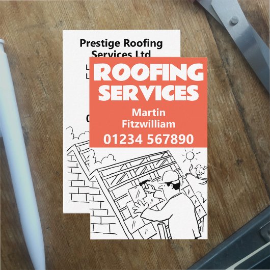 屋根修理と屋根 名刺