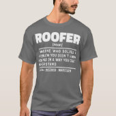 屋根名詞定義屋根請負業者クールパパ Tシャツ (正面)