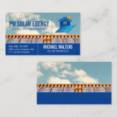 屋根太陽の上のパネル |エネルギー 名刺 (正面/裏面)