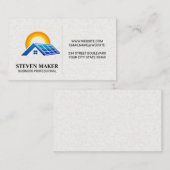 屋根太陽の上のパネル | 太陽エネルギー 名刺 (正面/裏面)