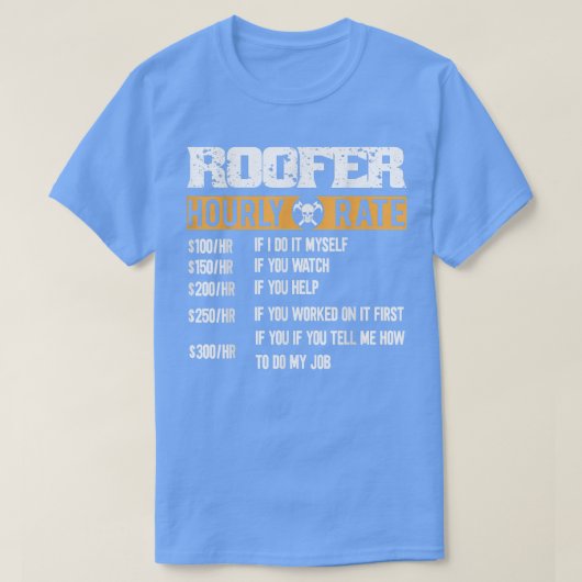 屋根家時給建築父のD Tシャツ (デザイン正面)