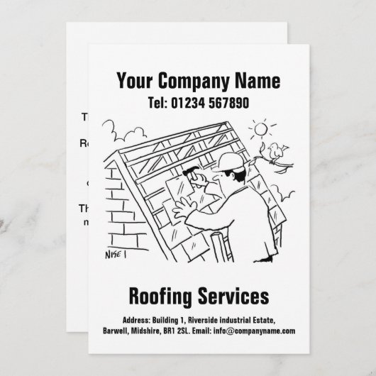 屋根屋と屋根サービス漫画のデザインカード シーズンカード (正面/裏面)