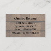 屋根工事会社 名刺 (裏面)