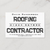 屋根工事請負業者の名刺 名刺 (裏面)